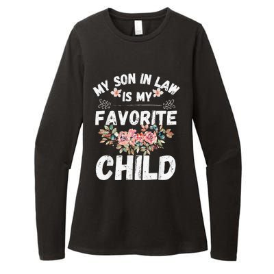 My Son In Law Is My Favorite Child Flower Funny Family Womens CVC Long Sleeve Shirt