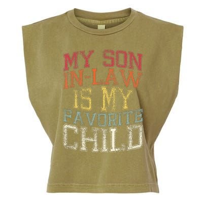 My Son In Law Is My Favorite Child Funny Family Humor Retro Garment-Dyed Women's Muscle Tee