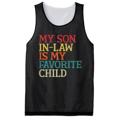 My Son In Law Is My Favorite Child Funny Family Humor Retro Mesh Reversible Basketball Jersey Tank