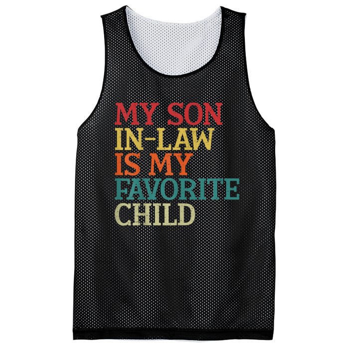 My Son In Law Is My Favorite Child Funny Family Humor Retro Mesh Reversible Basketball Jersey Tank