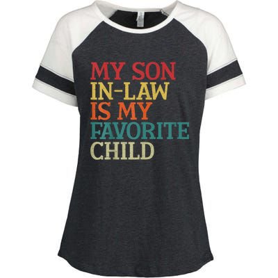 My Son In Law Is My Favorite Child Funny Family Humor Retro Enza Ladies Jersey Colorblock Tee