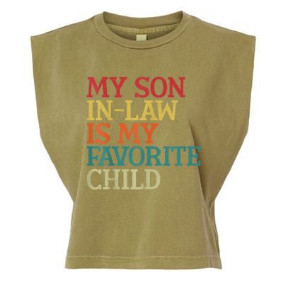 My Son In Law Is My Favorite Child Funny Family Humor Retro Garment-Dyed Women's Muscle Tee