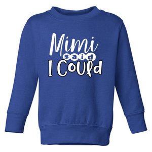 Mimi Said I Could Granddaughter Gift From Grandma Nana Gift Toddler Sweatshirt