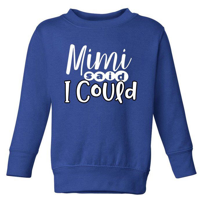 Mimi Said I Could Granddaughter Gift From Grandma Nana Gift Toddler Sweatshirt