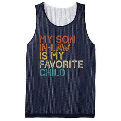 My Son In Law Is My Favorite Child Funny Retro Vintage Mesh Reversible Basketball Jersey Tank