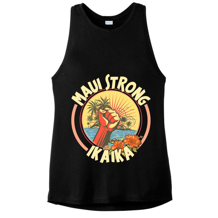 Maui Strong Ikaika Hawaii Ladies PosiCharge Tri-Blend Wicking Tank