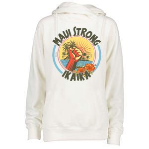 Maui Strong Ikaika Hawaii Womens Funnel Neck Pullover Hood