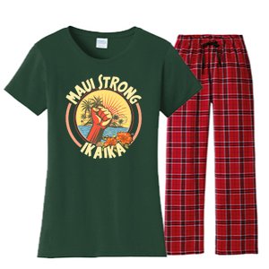 Maui Strong Ikaika Hawaii Women's Flannel Pajama Set