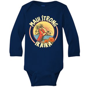 Maui Strong Ikaika Hawaii Baby Long Sleeve Bodysuit