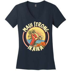 Maui Strong Ikaika Hawaii Women's V-Neck T-Shirt