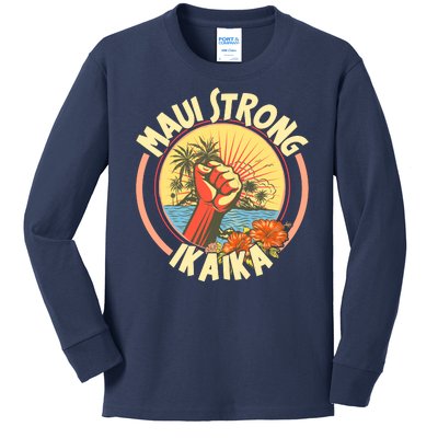 Maui Strong Ikaika Hawaii Kids Long Sleeve Shirt