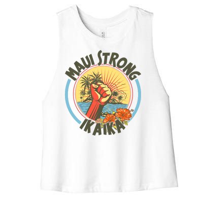 Maui Strong Ikaika Hawaii Women's Racerback Cropped Tank