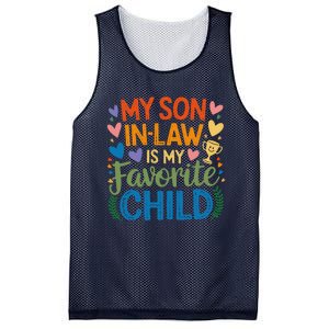 My Son In Law Is My Favorite Child Retro Mom In Law Mesh Reversible Basketball Jersey Tank