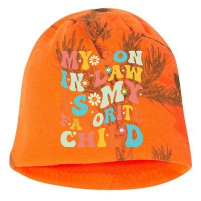 My Son-In-Law Is My Favorite Child Funny Mom Groovy Kati - Camo Knit Beanie