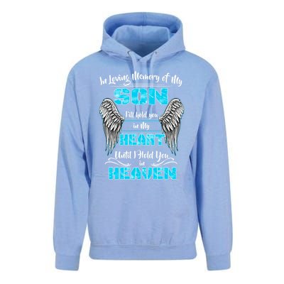 My Son I'll Hold You In My Heart Until I Hold You In Heaven Gift Unisex Surf Hoodie