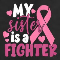 My Sister Is A Fighter Cancer Awareness 7 Panel Mesh Trucker Snapback Hat