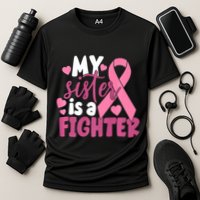 My Sister Is A Fighter Cancer Awareness Cooling Performance Crew T-Shirt