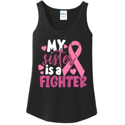 My Sister Is A Fighter Cancer Awareness Ladies Essential Tank