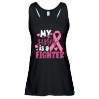 My Sister Is A Fighter Cancer Awareness Ladies Essential Flowy Tank