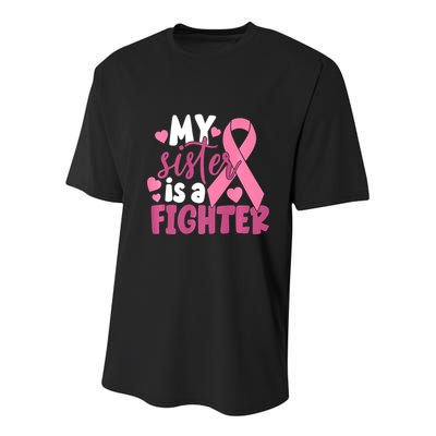 My Sister Is A Fighter Cancer Awareness Youth Performance Sprint T-Shirt