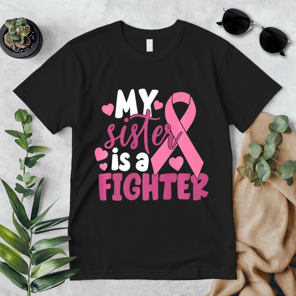 My Sister Is A Fighter Cancer Awareness Premium T-Shirt