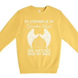 My Stepmom Is My Guardian Angel In Heaven Memorial Memory Meaningful Gift Premium Crewneck Sweatshirt