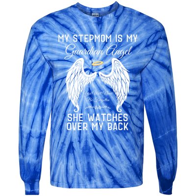 My Stepmom Is My Guardian Angel In Heaven Memorial Memory Meaningful Gift Tie-Dye Long Sleeve Shirt