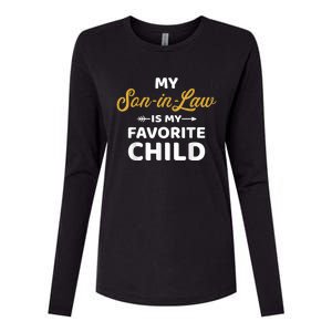 My Soninlaw Is My Favorite Child For Motherinlaw Womens Cotton Relaxed Long Sleeve T-Shirt