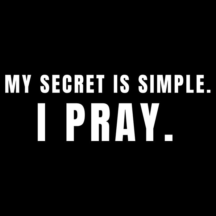 My Secret Is Simple I Pray Flexfit Unipanel Trucker Cap