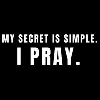 My Secret Is Simple I Pray Cropped Pullover Crew