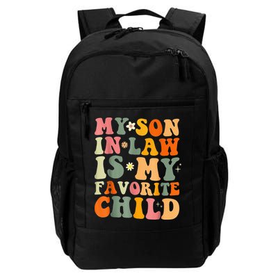My Son In Law Is My Favorite Child Funny Family Humor Retro (1) Backpack