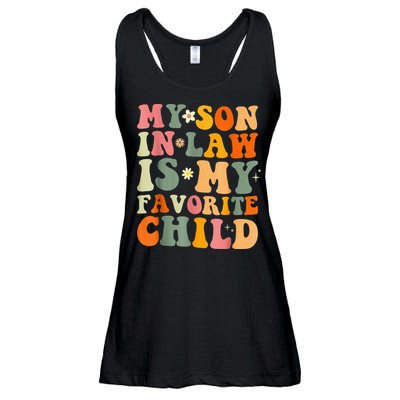 My Son In Law Is My Favorite Child Funny Family Humor Retro (1) Ladies Essential Flowy Tank