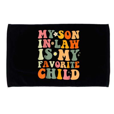 My Son In Law Is My Favorite Child Funny Family Humor Retro (1) Microfiber Hand Towel