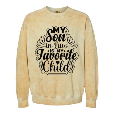 My Son In Law Is My Favorite Child Funny Family Humor Retro Colorblast Crewneck Sweatshirt