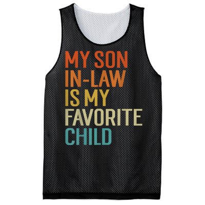 My Son In Law Is My Favorite Child Funny Family Humor Retro Mesh Reversible Basketball Jersey Tank