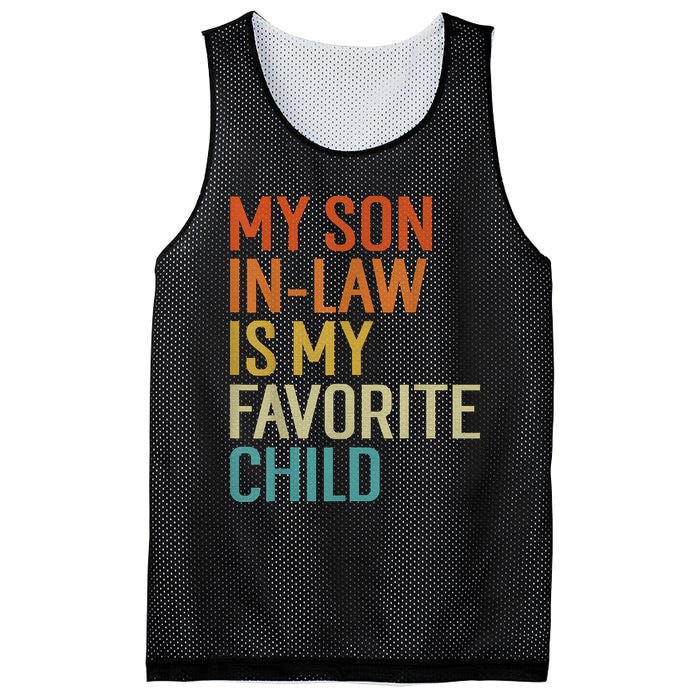 My Son In Law Is My Favorite Child Funny Family Humor Retro Mesh Reversible Basketball Jersey Tank