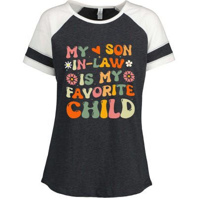 My Son In Law Is My Favorite Child Funny Replaced Daughter Enza Ladies Jersey Colorblock Tee