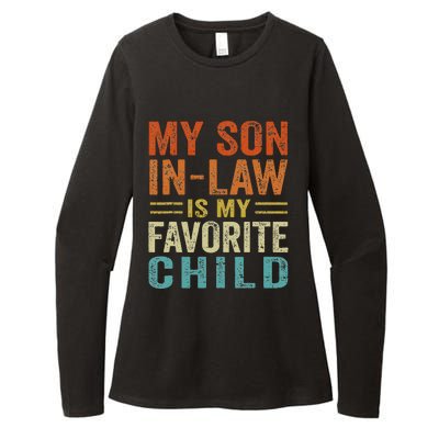 My Son In Law Is My Favorite Child Funny Family Humor Retro Womens CVC Long Sleeve Shirt