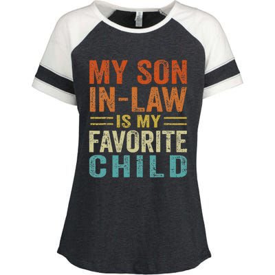 My Son In Law Is My Favorite Child Funny Family Humor Retro Enza Ladies Jersey Colorblock Tee