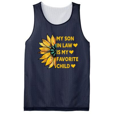 My Son In Law Is My Favorite Child Family Sunflower Design Mesh Reversible Basketball Jersey Tank