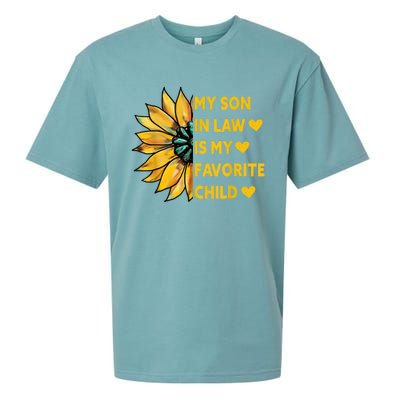 My Son In Law Is My Favorite Child Family Sunflower Design Sueded Cloud Jersey T-Shirt