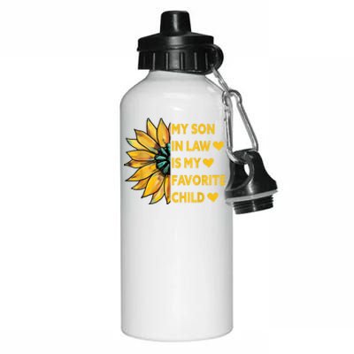 My Son In Law Is My Favorite Child Family Sunflower Design Aluminum Water Bottle