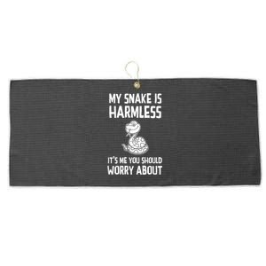 My Snake Is Harmless Python Anaconda Boa Constrictor Large Microfiber Waffle Golf Towel