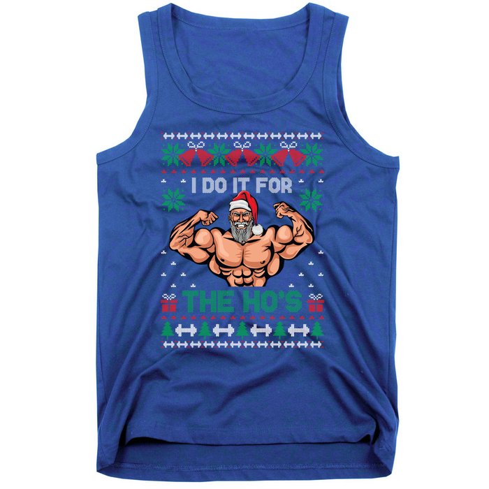 Muscle Santa I Do It For The Hos Ugly Christmas Meaningful Gift Tank Top