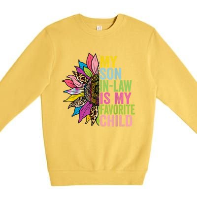 My Son In Law Is My Favorite Child Sunflower Premium Crewneck Sweatshirt