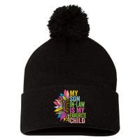 My Son In Law Is My Favorite Child Sunflower Pom Pom 12in Knit Beanie