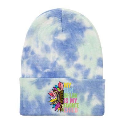 My Son In Law Is My Favorite Child Sunflower Tie Dye 12in Knit Beanie