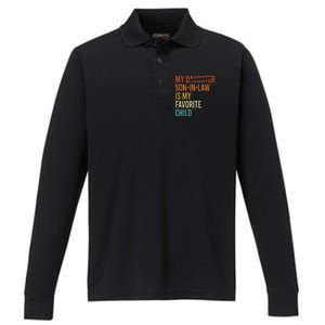 My Son In Law Is My Favorite Child Funny Replaced Daughter Performance Long Sleeve Polo