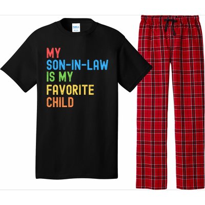 My SonInLaw Is My Favorite Child, Funny Family Humor Retro Pajama Set