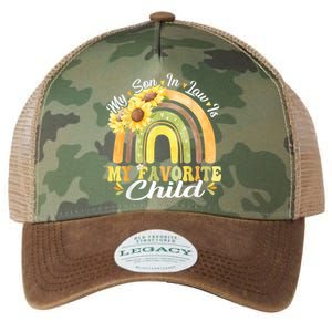 My Son In Law Is My Favorite Child Funny Rainbow Sunflower Legacy Tie Dye Trucker Hat